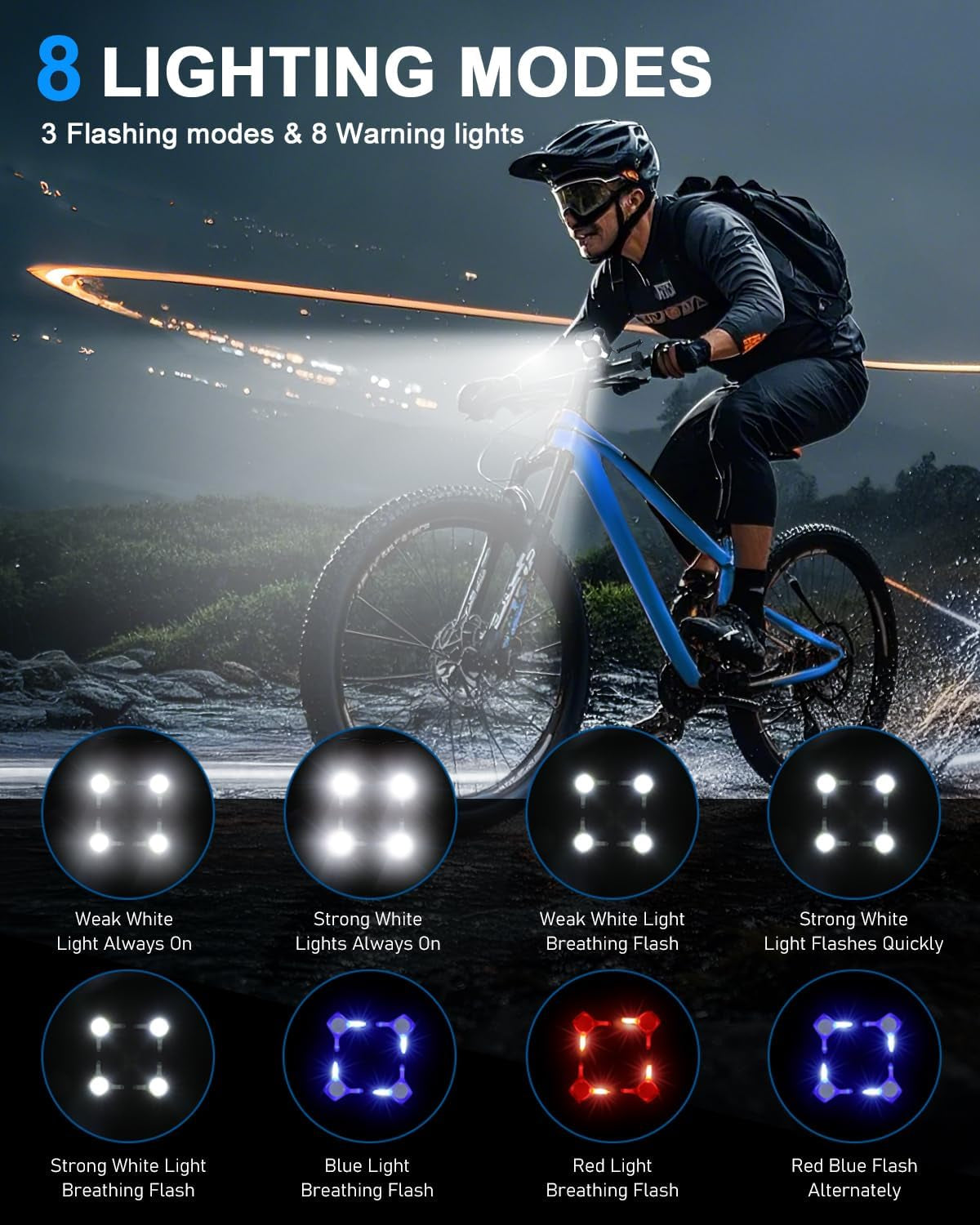 2-In-1 Bike Electric Horn with Headlight, 118Db Loud Bicycle Bell, 3 Light Modes, USB-C Rechargeable, IP65 Waterproof, DIY Customizable Ringtone Bike Bell for Mountain/Road Bike,Scooter,E-Bike