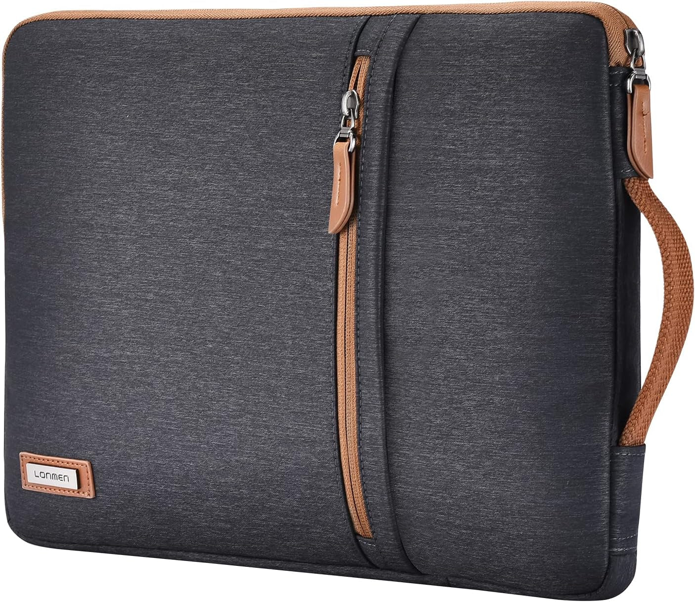 14 Inch Laptop Sleeve 360-Degree Protection & Water-Resistant with Retractable Handle, Laptop Bag for 14" Laptops (Lenovo/Acer/Asus/Dell/Hp), Macbook Pro 14, Black