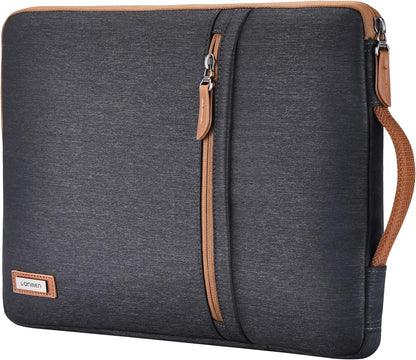 14 Inch Laptop Sleeve 360-Degree Protection & Water-Resistant with Retractable Handle, Laptop Bag for 14" Laptops (Lenovo/Acer/Asus/Dell/Hp), Macbook Pro 14, Black