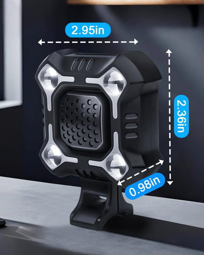 2-In-1 Bike Electric Horn with Headlight, 118Db Loud Bicycle Bell, 3 Light Modes, USB-C Rechargeable, IP65 Waterproof, DIY Customizable Ringtone Bike Bell for Mountain/Road Bike,Scooter,E-Bike